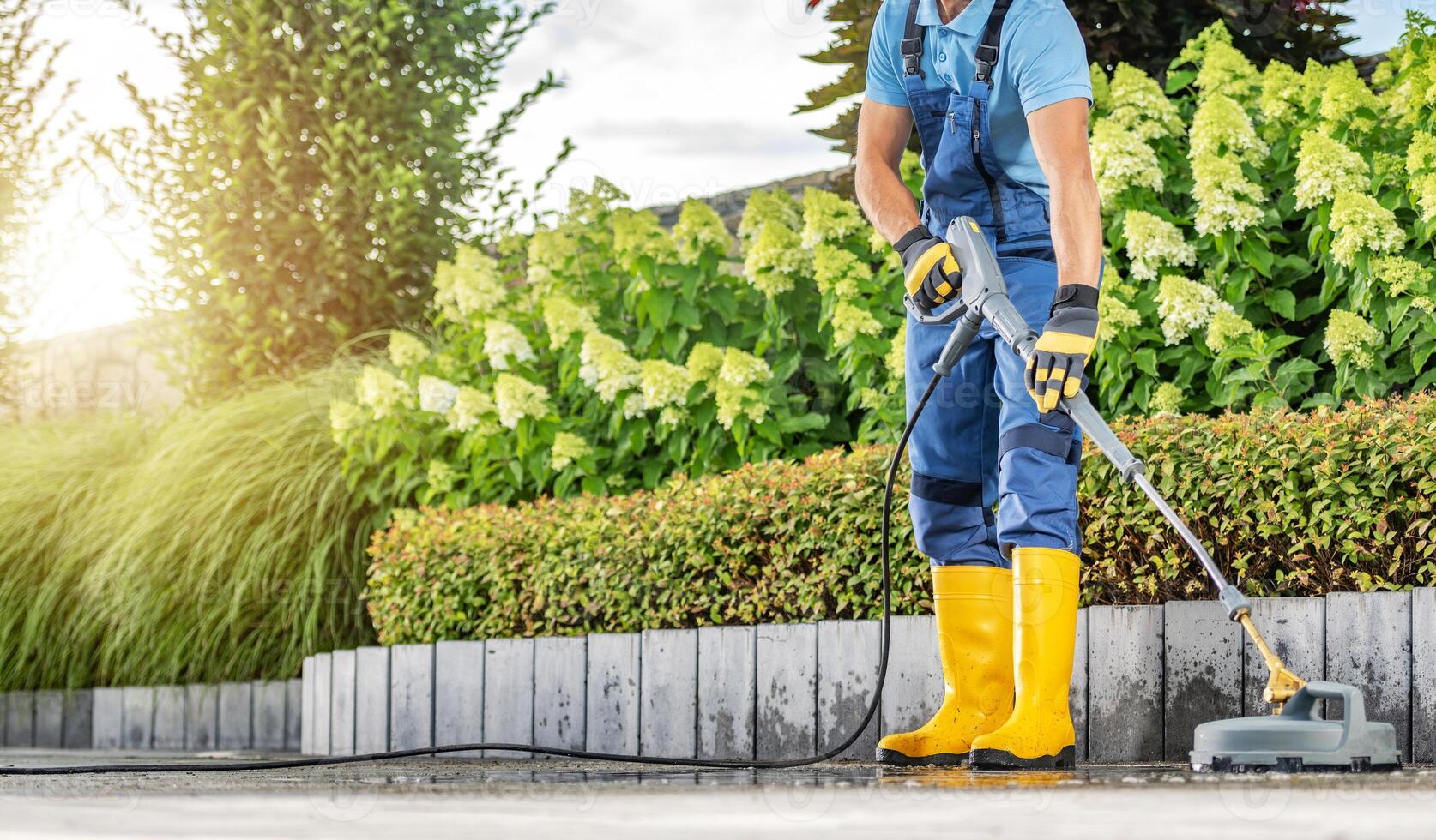 Residential Concrete Driveway Pressure Washing photo