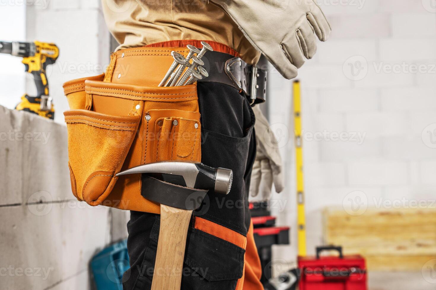 Professional Construction Site Contractor Getting Ready For a Work photo