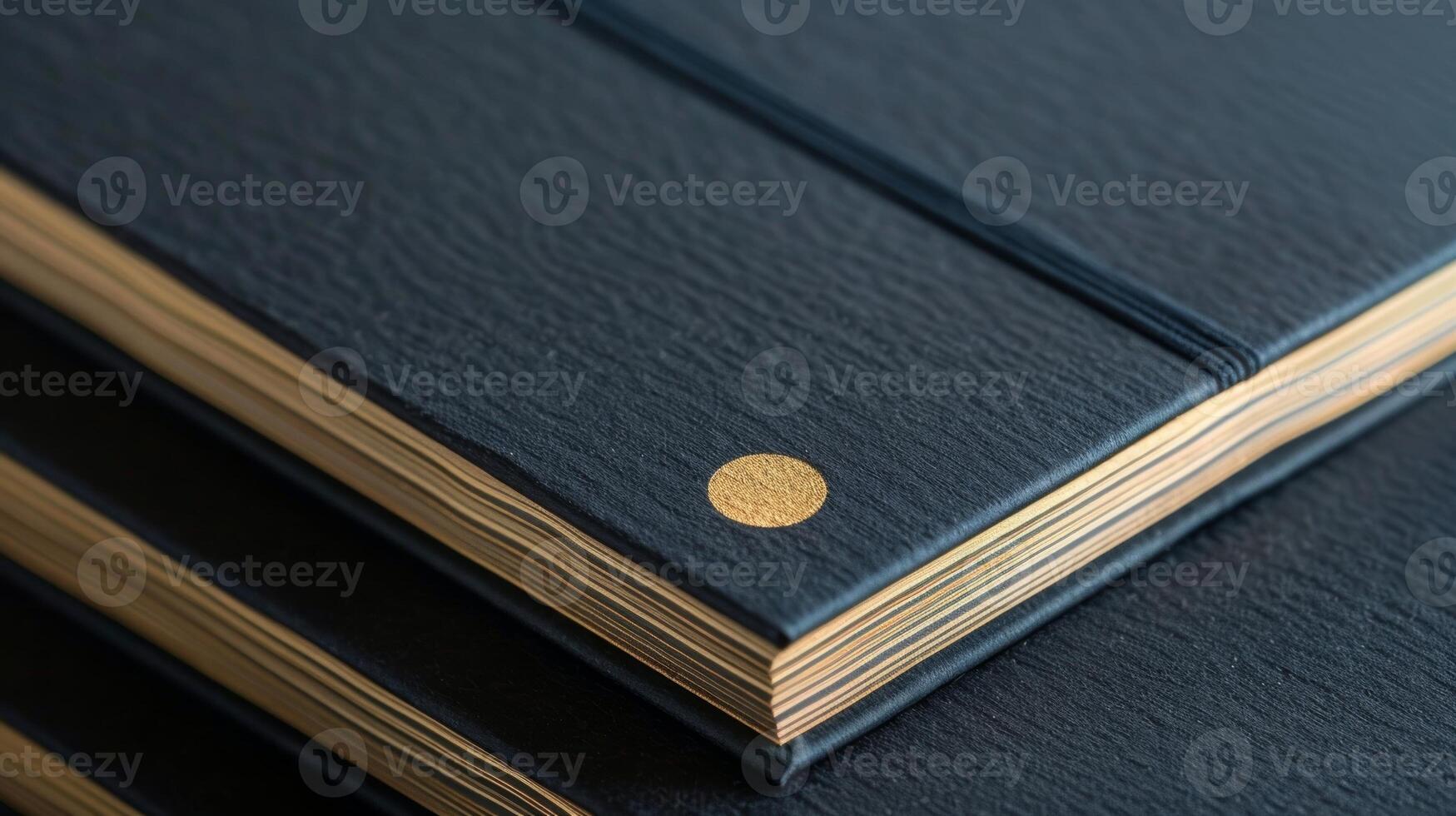 A set of minimalist notepads bearing a simple yet elegant gold foil logo perfect for modern and chic communication photo