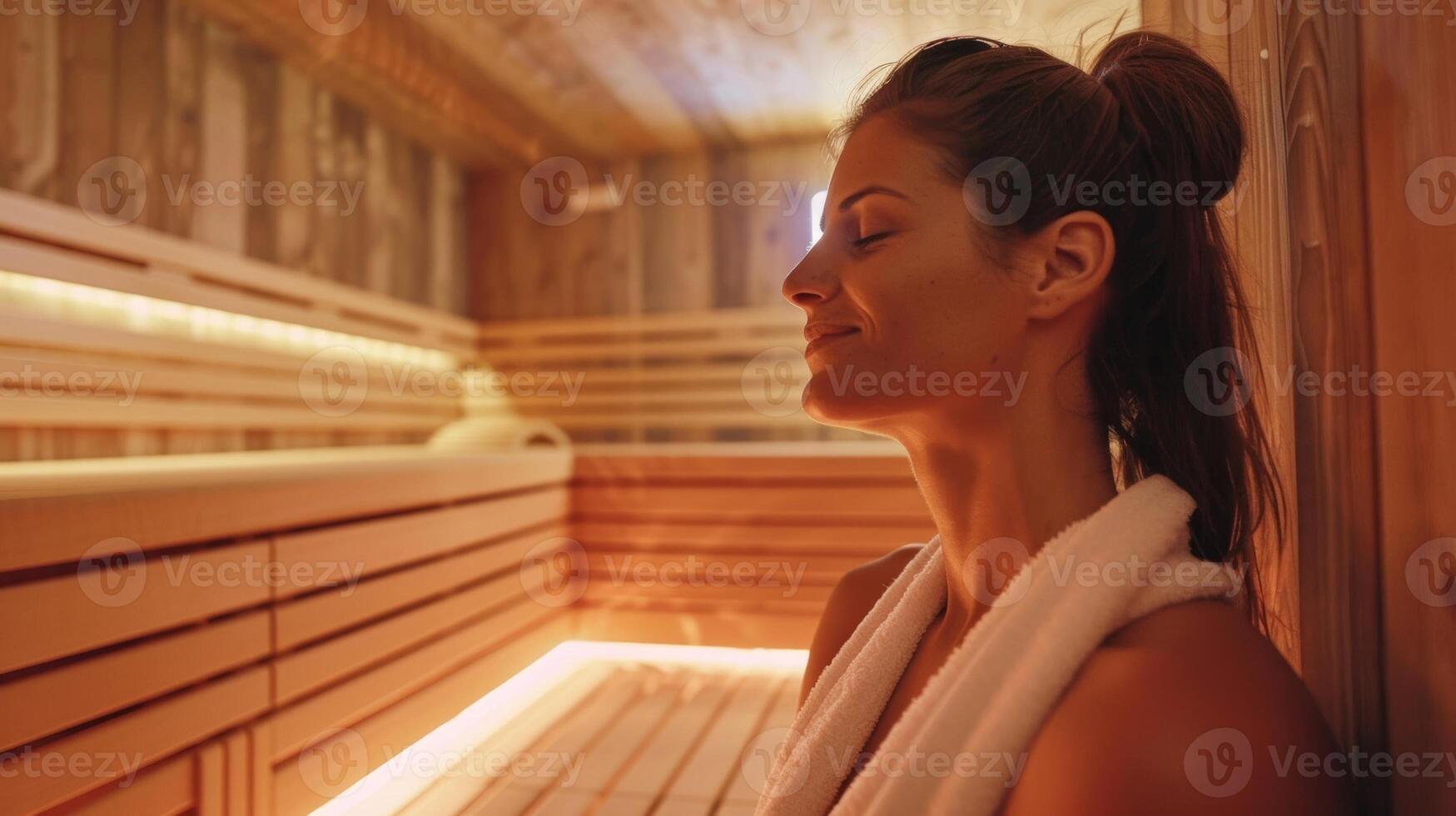 The guided sauna relaxation sessions offer a unique and holistic approach to wellness promoting both mental and physical wellbeing. photo