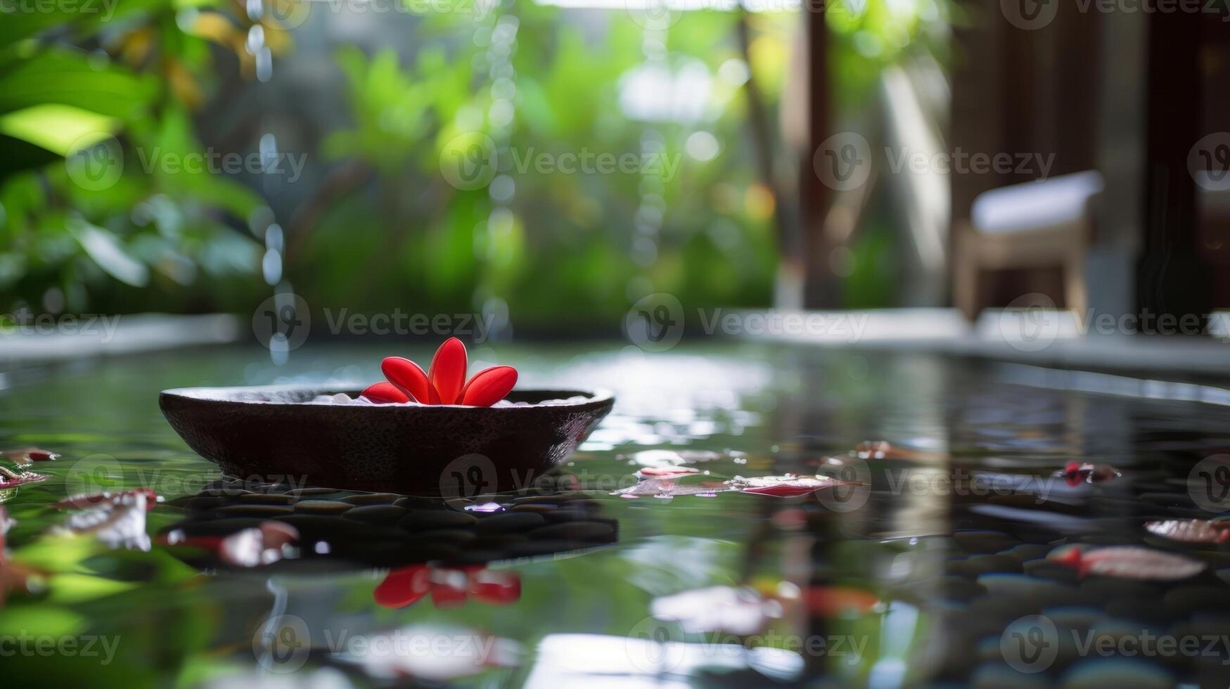 The peaceful and tranquil surroundings of the spa allowing for complete relaxation and escape from the outside world. photo