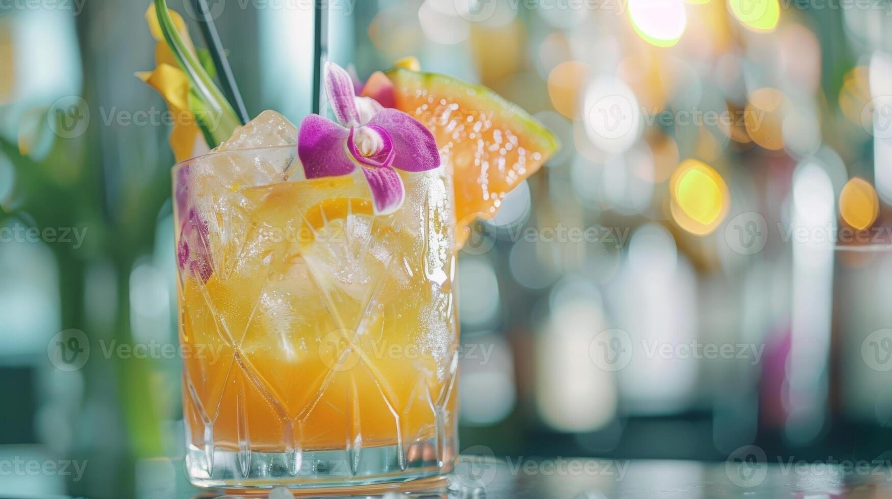 Watch as expert mixologists demonstrate their craft using unique flavor combinations to create tantalizing tropical mocktails photo