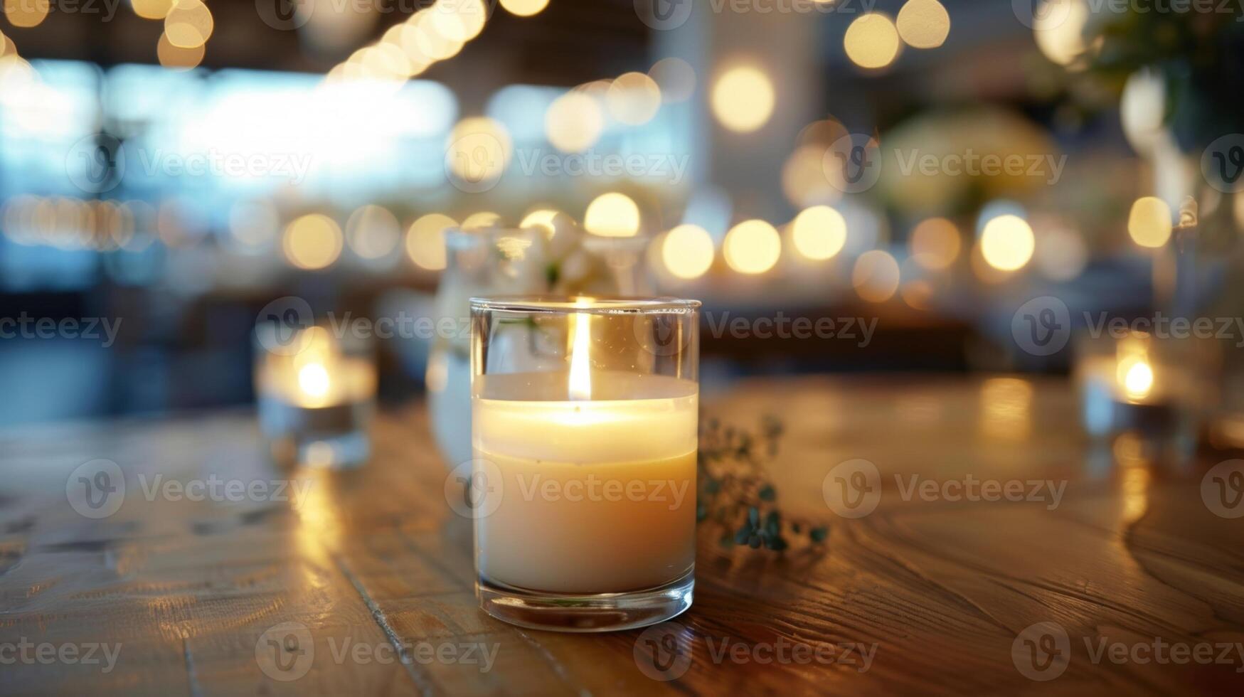 The flickering candles added a touch of romanticism to the otherwise modern and minimalist setting. 2d flat cartoon photo