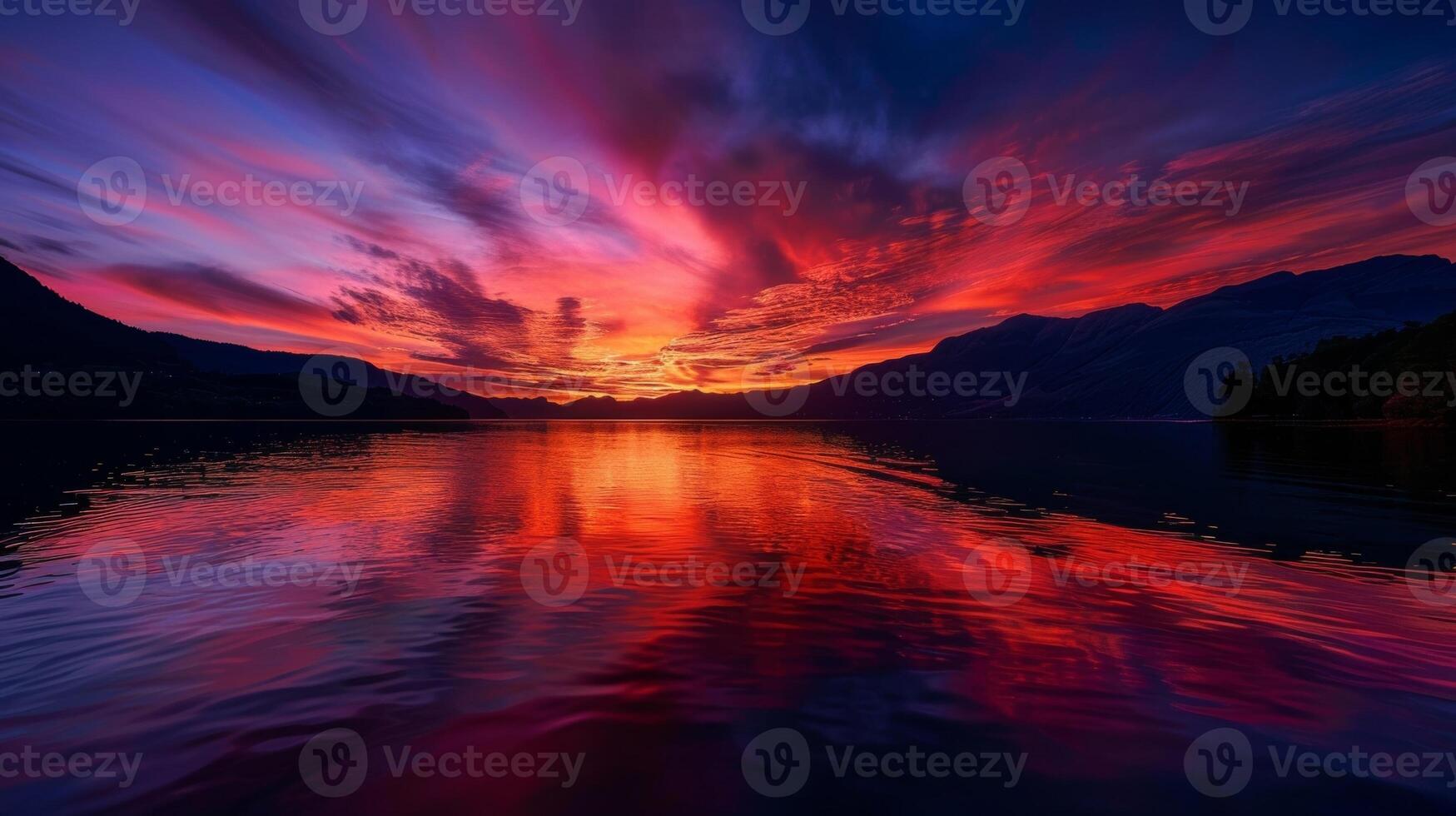 The orange and red hues of the fire contrast beautifully with the deep blues and purples of the night sky creating a serene atmosphere. 2d flat cartoon photo