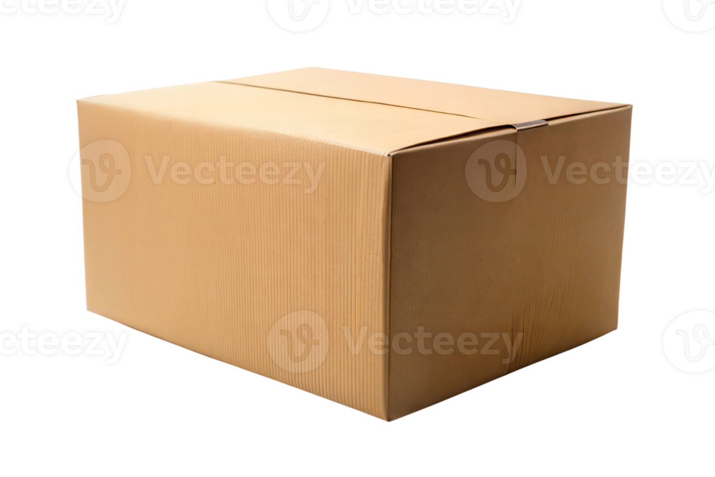 A new, sealed cardboard box isolated and ready for dispatch png