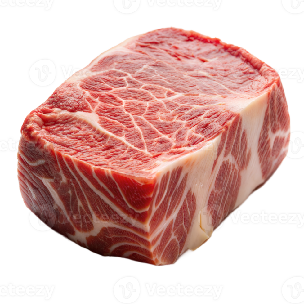 ein saftig Stück von roh Rindfleisch Steak bereit zum Kochen png