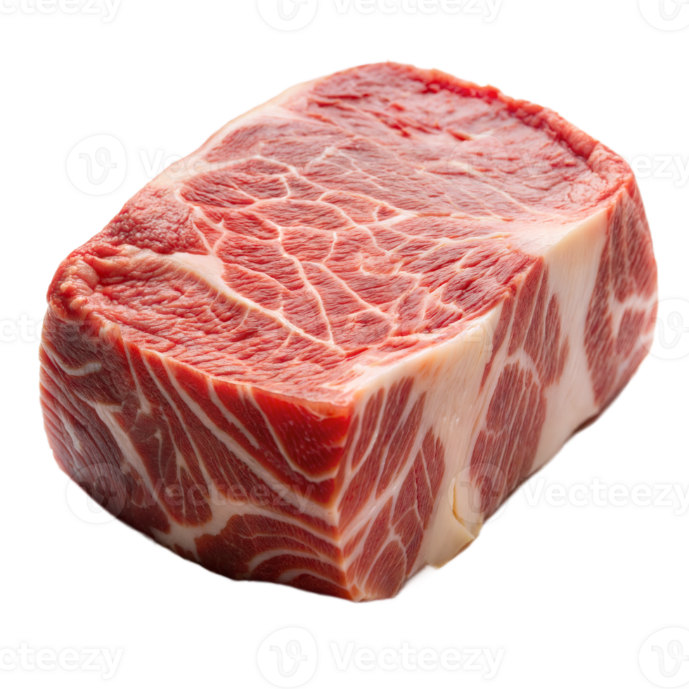 A succulent piece of raw beef steak ready for cooking png