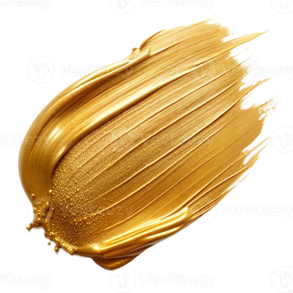 A swash of shimmering golden paint elegantly spread png
