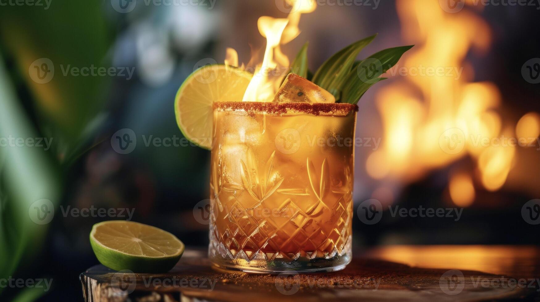 Ignite your taste buds with the Blazing Mai Tai a bold and intense tail that combines the sweetness of a clic Mai Tai with the fiery kick of overproof rum photo