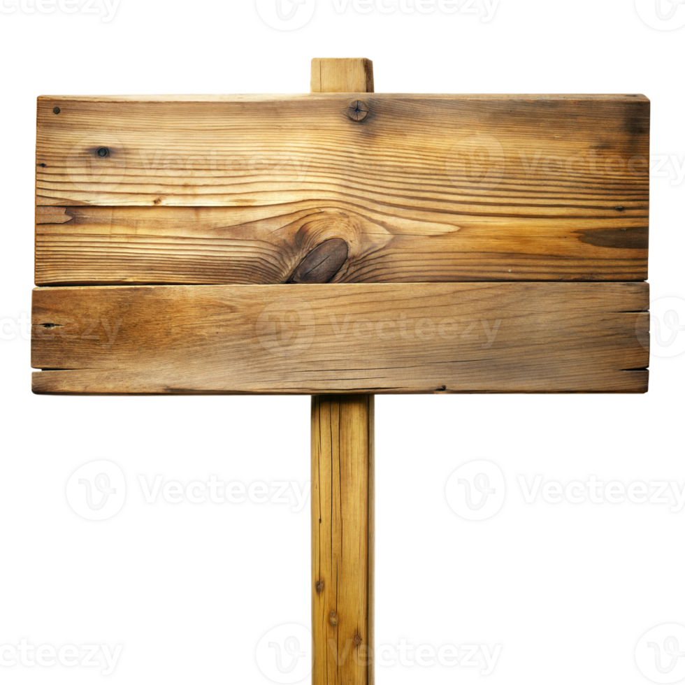 A blank wooden signpost ready for customization png