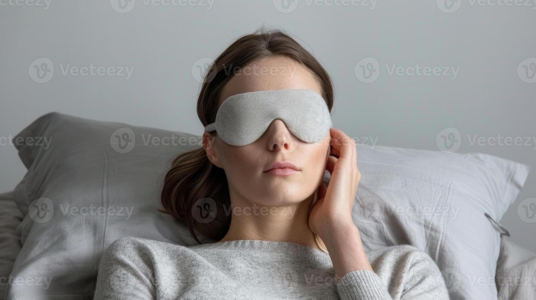 A handcrafted artisanal sleep mask made from fine cashmere elevating your sleep to a whole new level of extravagance photo