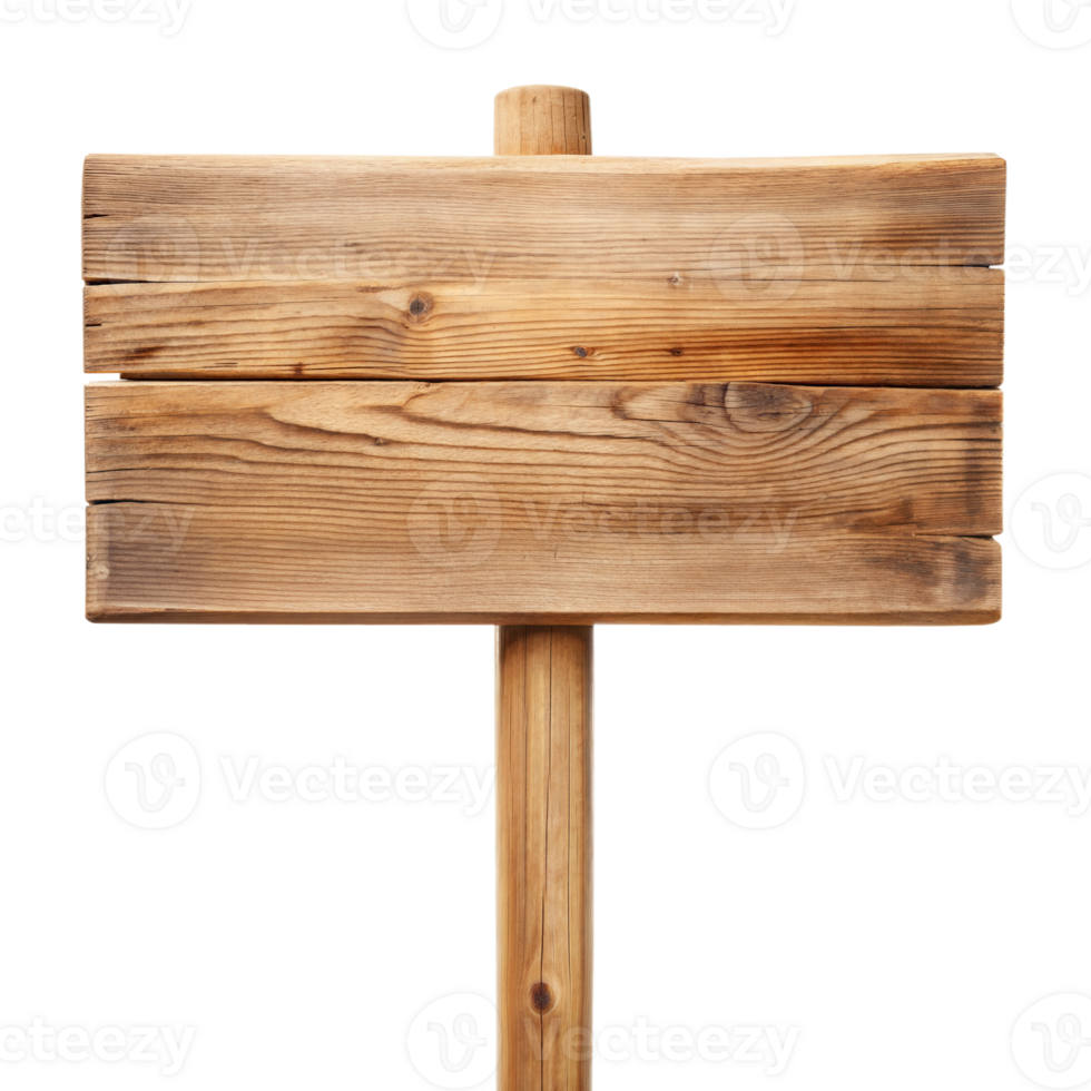 A clear wooden signpost on a transparent backdrop, ideal for customization png