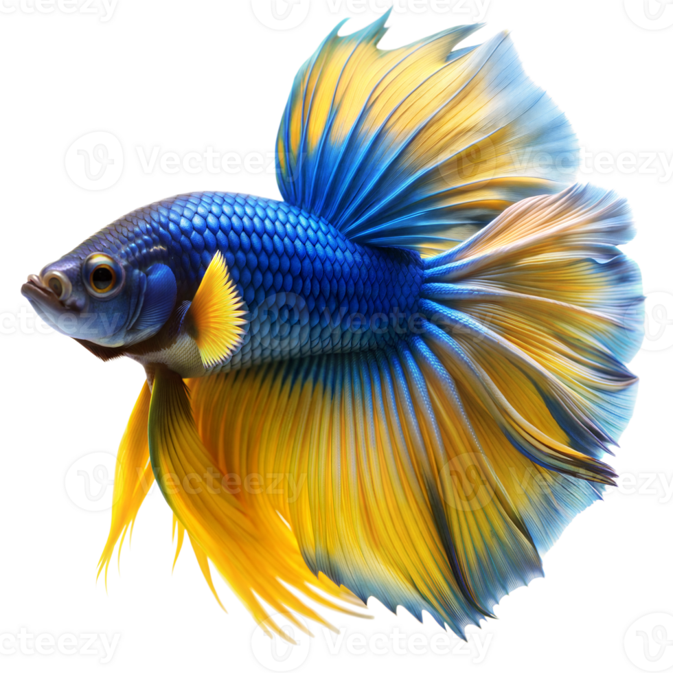 un' colorato betta pesce razzi suo elaborare pinne e code png