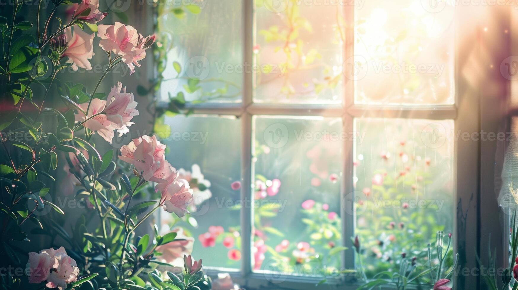 A gentle breeze blows in from the open window carrying in the pleasant fragrance of a nearby garden photo