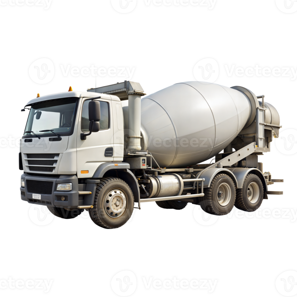 A cement mixing truck with no visible branding png