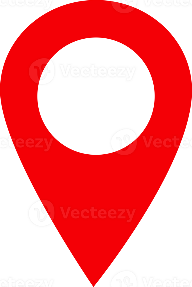 location pin icon on transparent. map address location pointer. map point symbol. red pin point. map pin sign. png