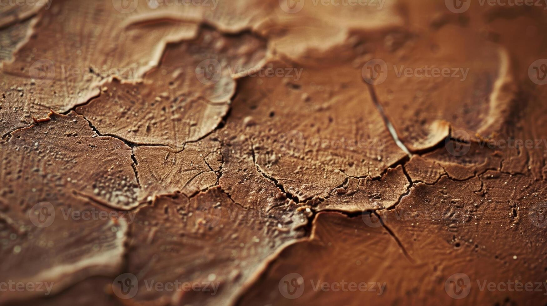 A closeup of leatherhard clay revealing the small cracks and texture of the surface that make it perfect for engraving. photo