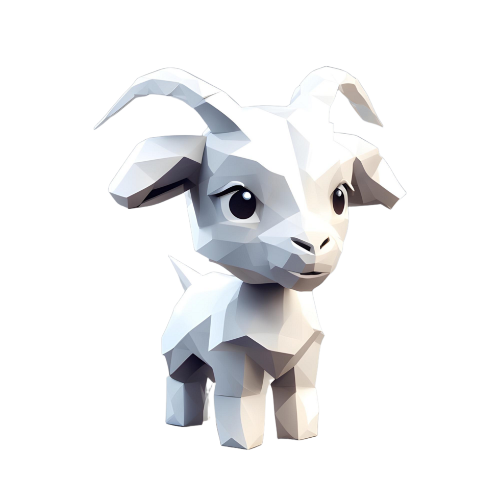 Low Poly Goat png