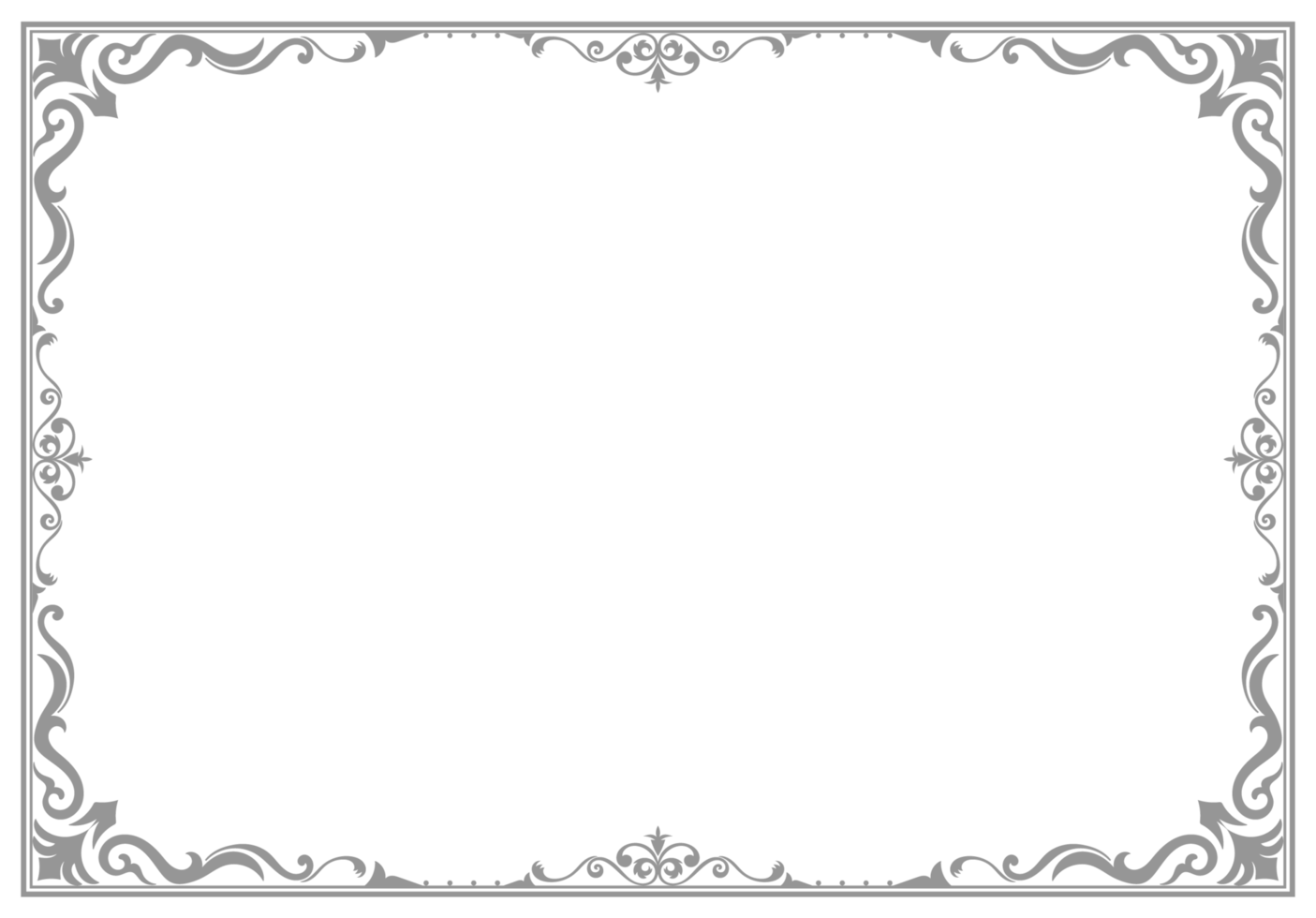 Thai pattern frame and gray vintage border for making cards png