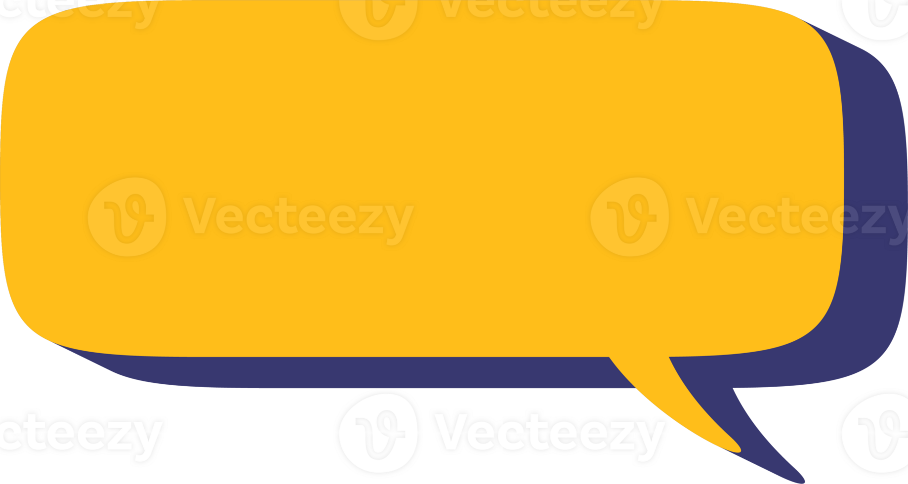 Text talk balloon. Speech bubble for dialog. Comic cloud box for message with shadow. Frame shape for comment. Rectangle png