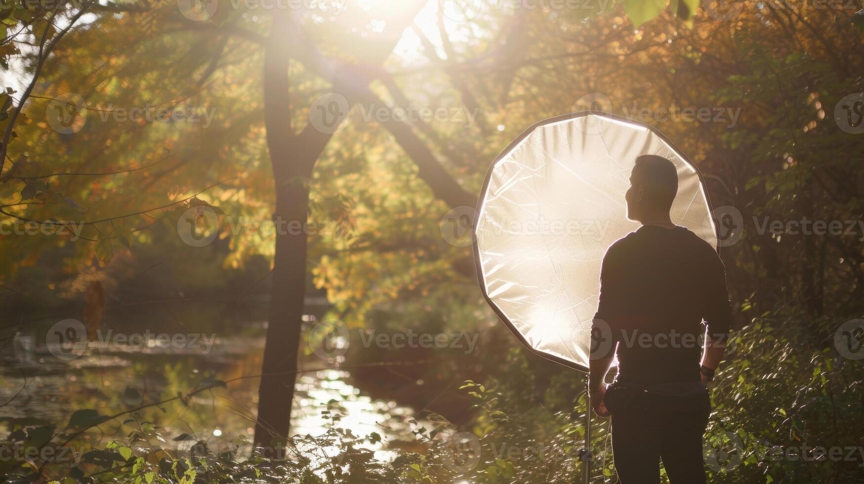 A large collapsible reflector for manipulating natural light and creating dynamic effects in photos