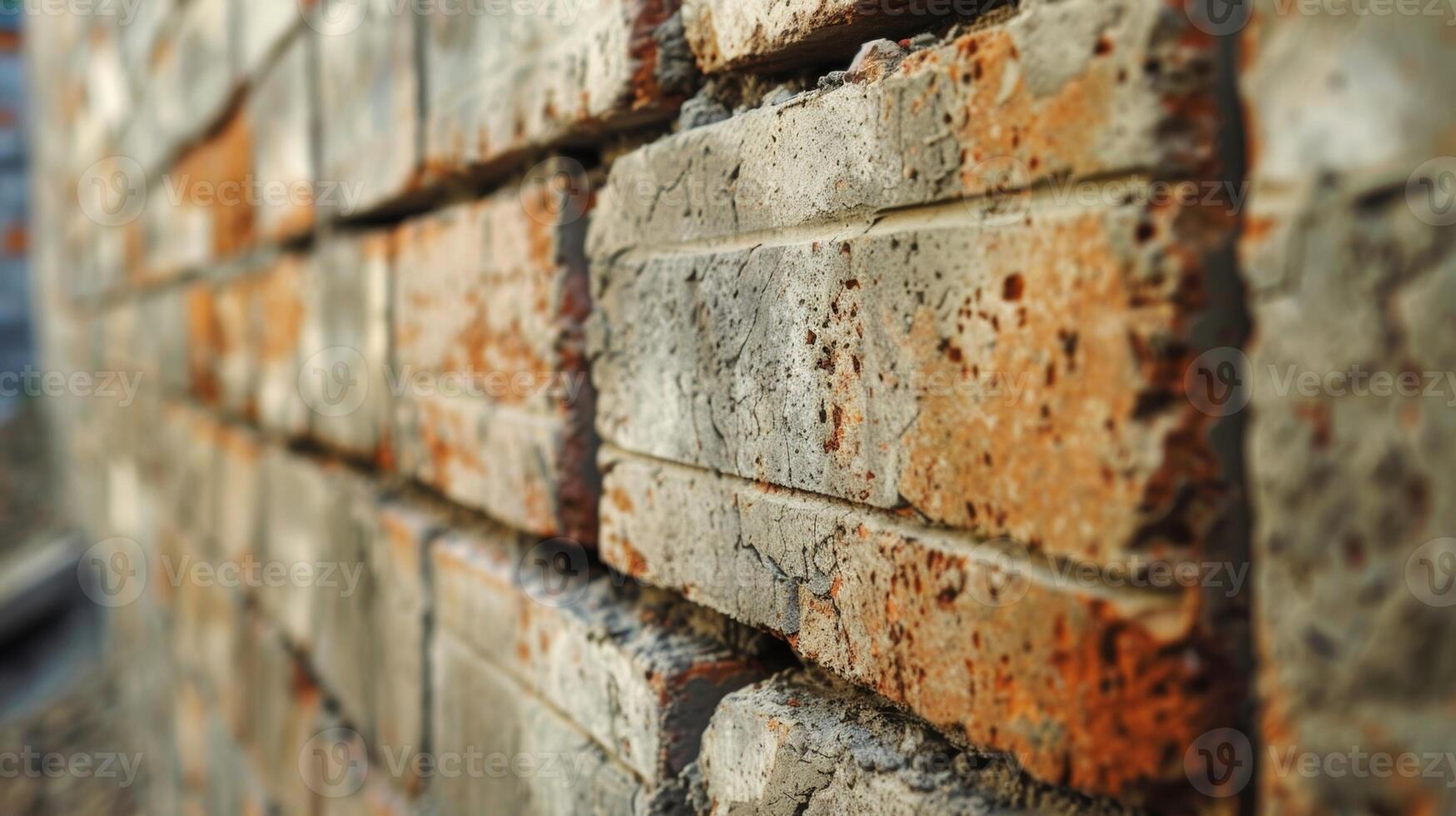 The unmistakable smell of fresh cement filling the air as the brick wall takes shape photo