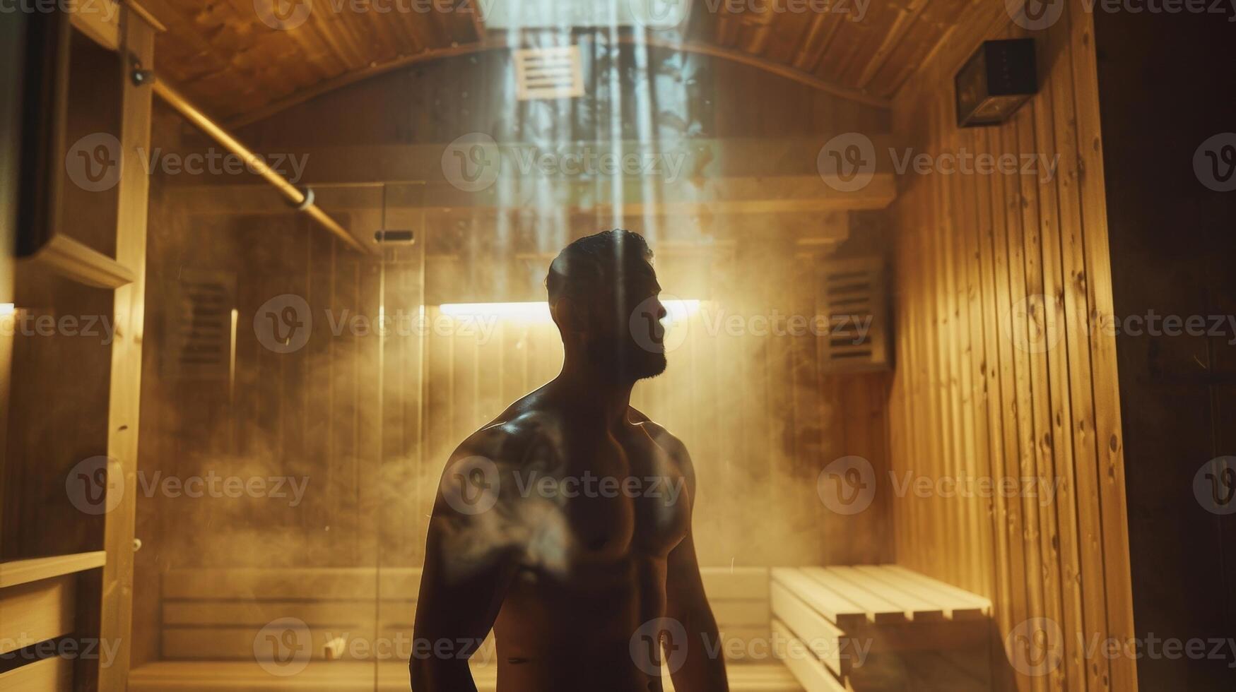 After the session the individual emerges from the sauna feeling rejuvenated and refreshed ready to take on the day. photo