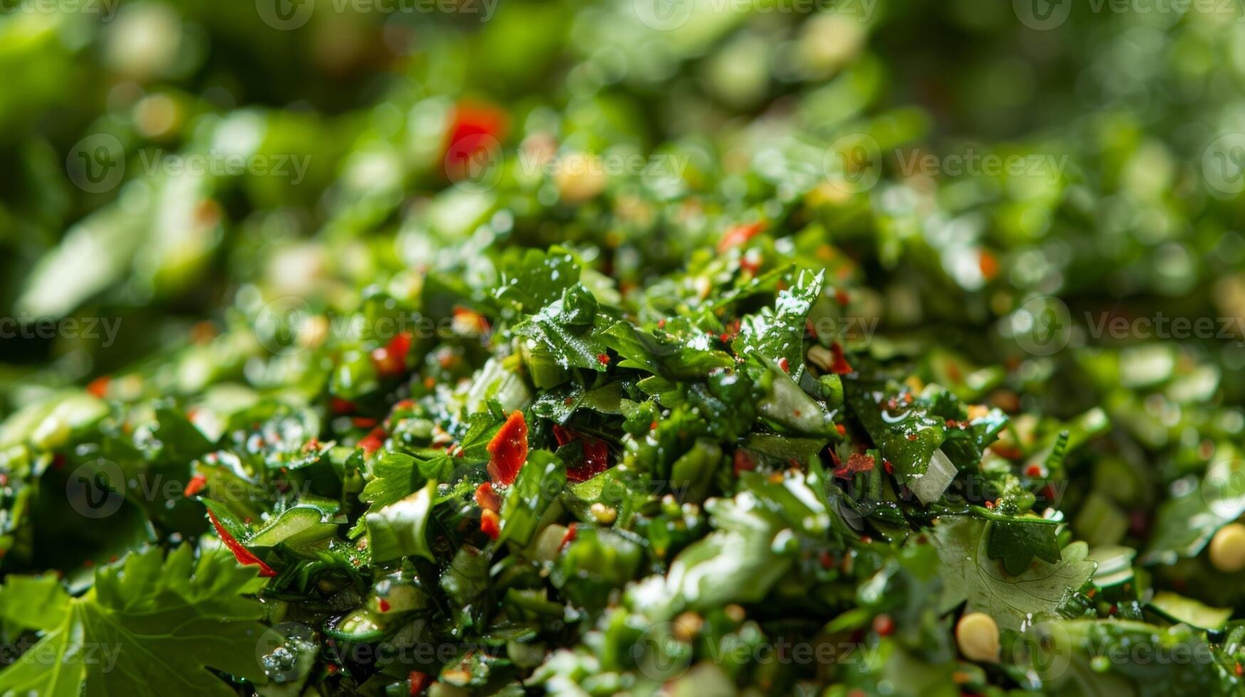 cilantro Lima y chile condimentos añadir un toque de mi y isla instinto a ninguna ensalada creación foto