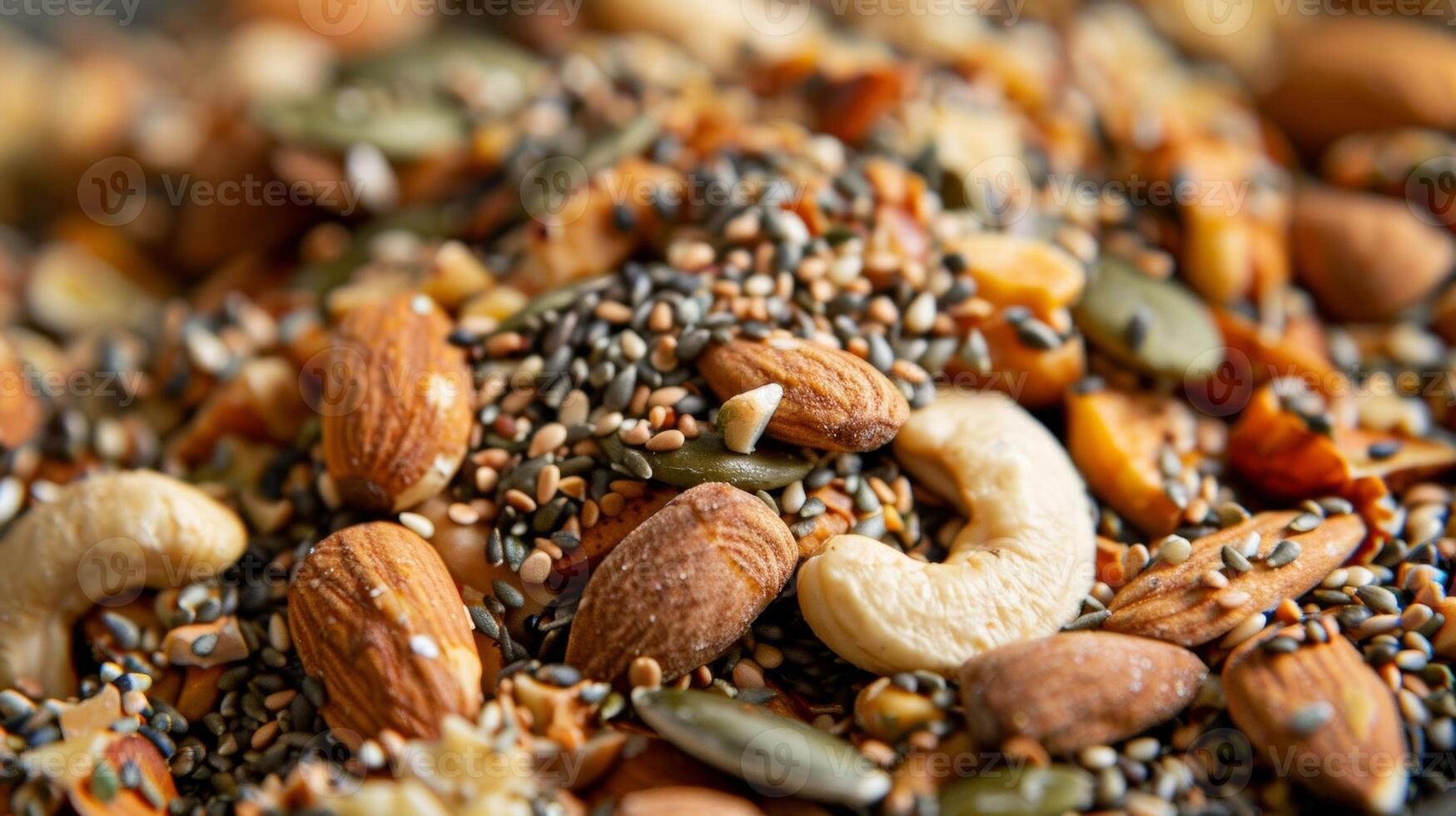 A final sprinkle of toasted nuts and seeds adds a satisfying crunch to the dish creating a wellbalanced and nutrientrich meal photo