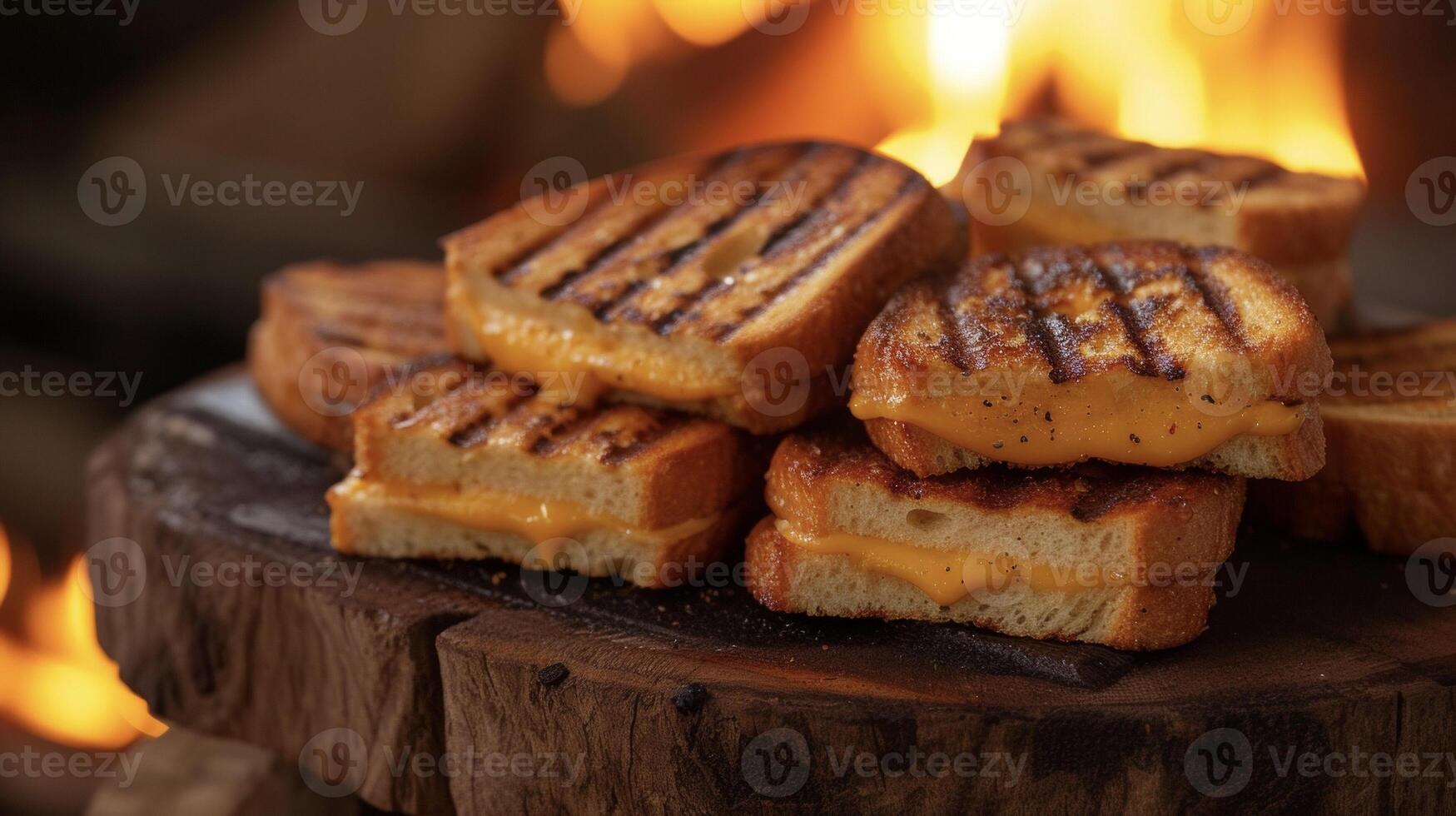 These mini grilled cheese sandwiches are a feast for the eyes and the taste buds. Their fun shapes reminiscent of childhood nostalgia make them a playful addition to any gatherin photo