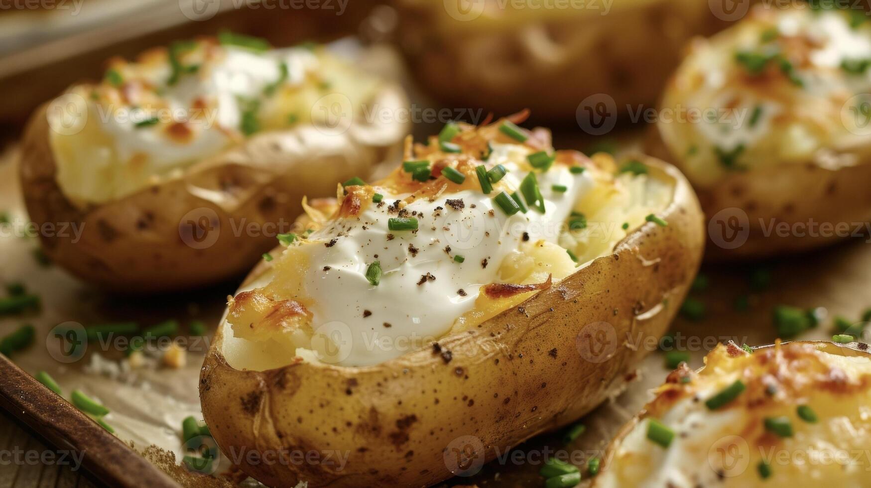 The warmth of the fire enhances the earthy flavors of these Fireside Baked Potatoes their golden skin bursting with fluffy insides and a simple yet satisfying accompanimen photo