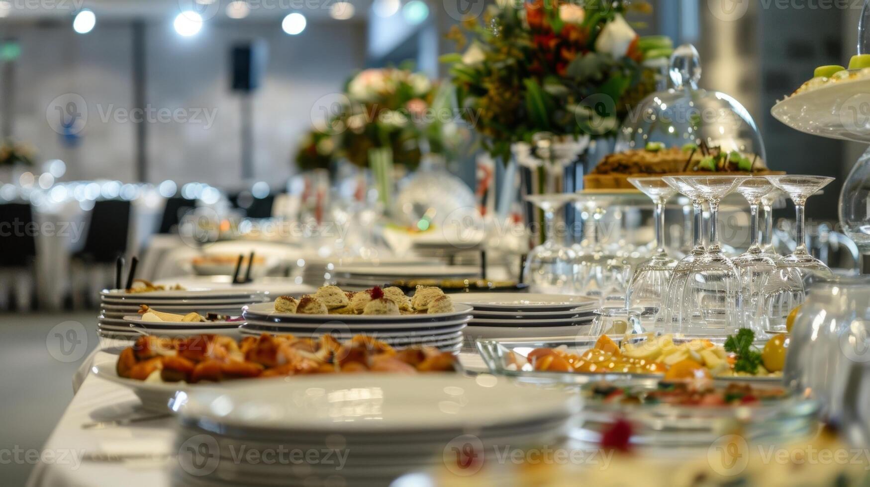 A table set up with refreshments for the guests attending the awards ceremony photo