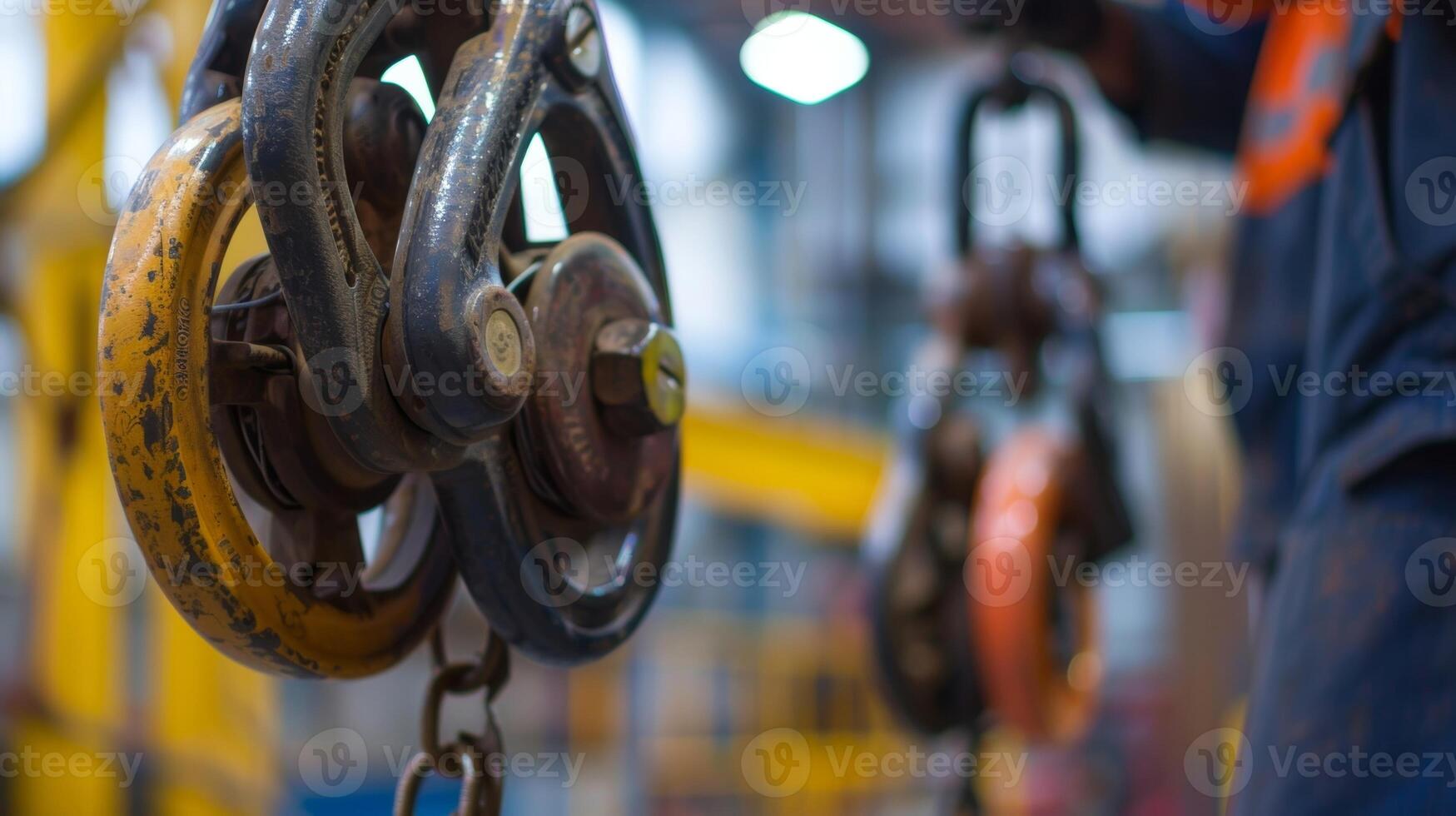 Trainees are taught different ods of lifting and moving heavy materials such as using pulleys or dolly carts to prevent injuries and strain on the job photo