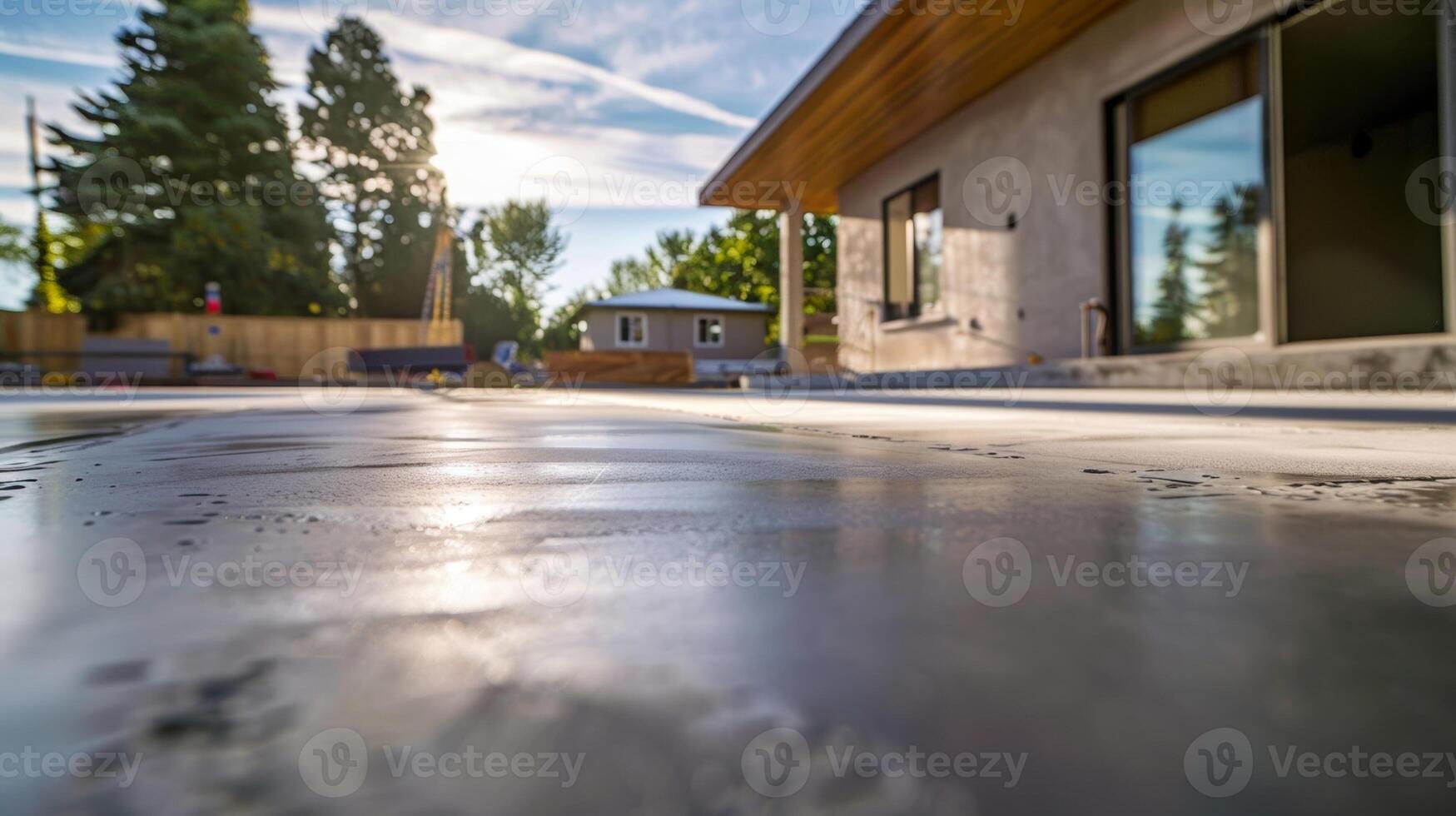 The end result is a flawlessly smooth slab of concrete a testament to the hard work and expertise of the dedicated construction team photo