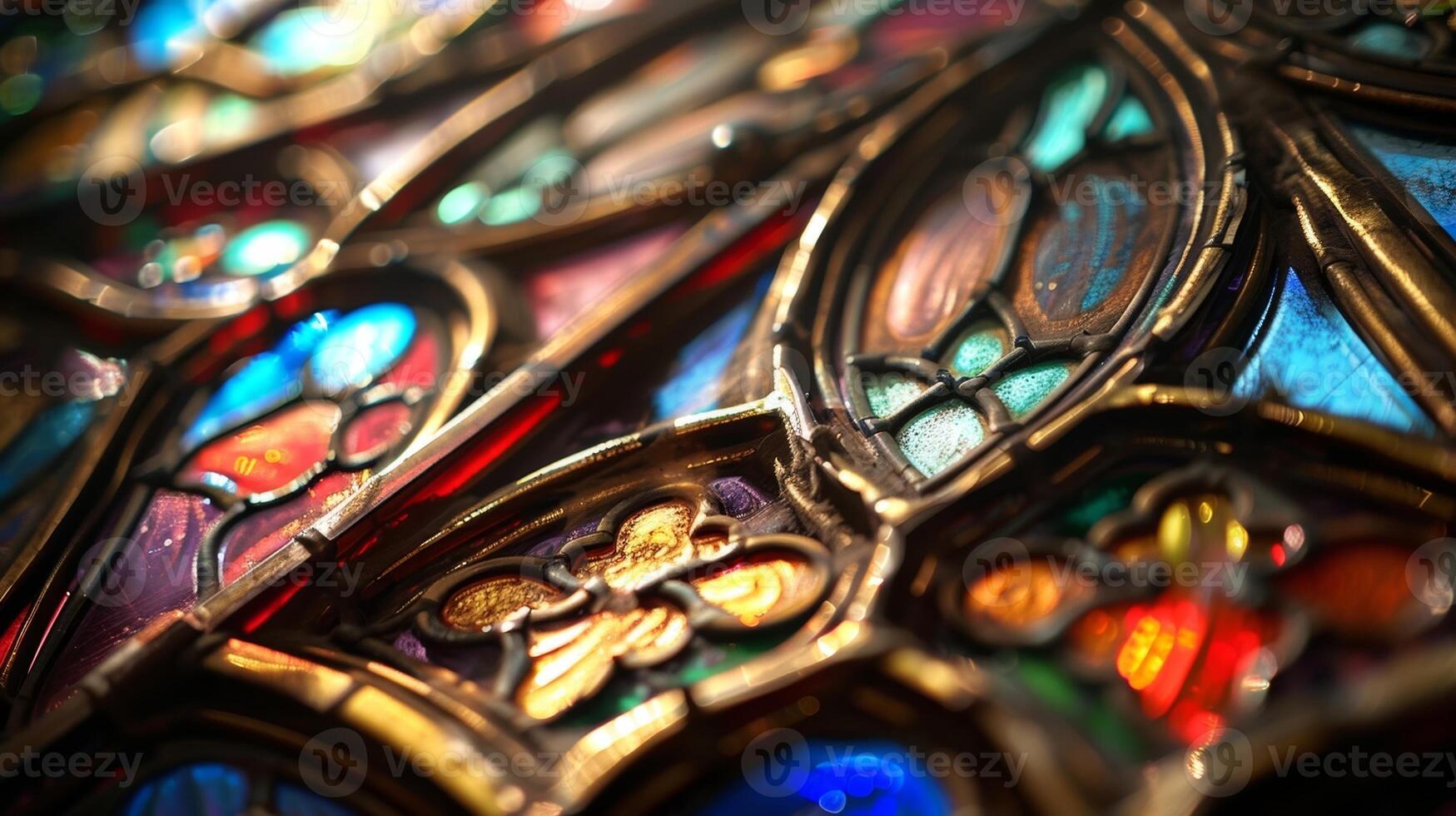 Spets in stained glass restoration delicately replacing a cracked piece with an exact replica ensuring a seamless repair on a vintage church window photo