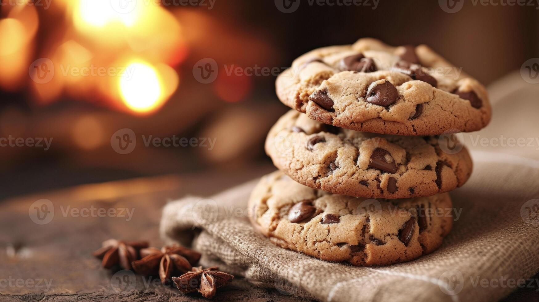 estos digno de abrazar galletas son el Perfecto camino a calentar arriba en un frío noche mordedura dentro el suave muy textura y gusto el amor en cada mordedura mientras el fuego rugidos en el antecedentes foto