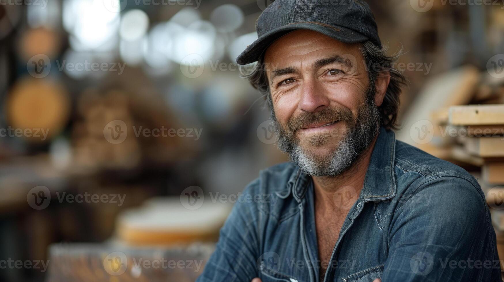 A picture of a craftsman inspecting a finished project with a satisfied smile showing the pride and satisfaction that comes with creating soing truly special through skille photo