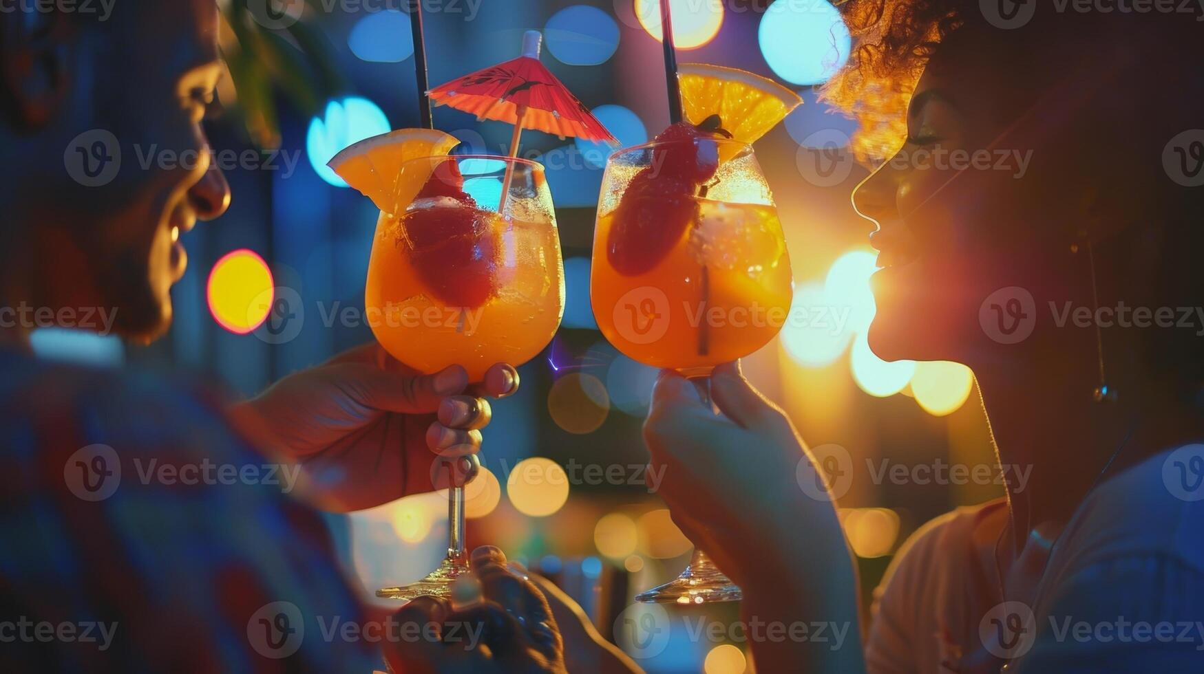 Despite the intricate process the couple remains relaxed and carefree enjoying each others company as they create their mocktail masterpieces photo