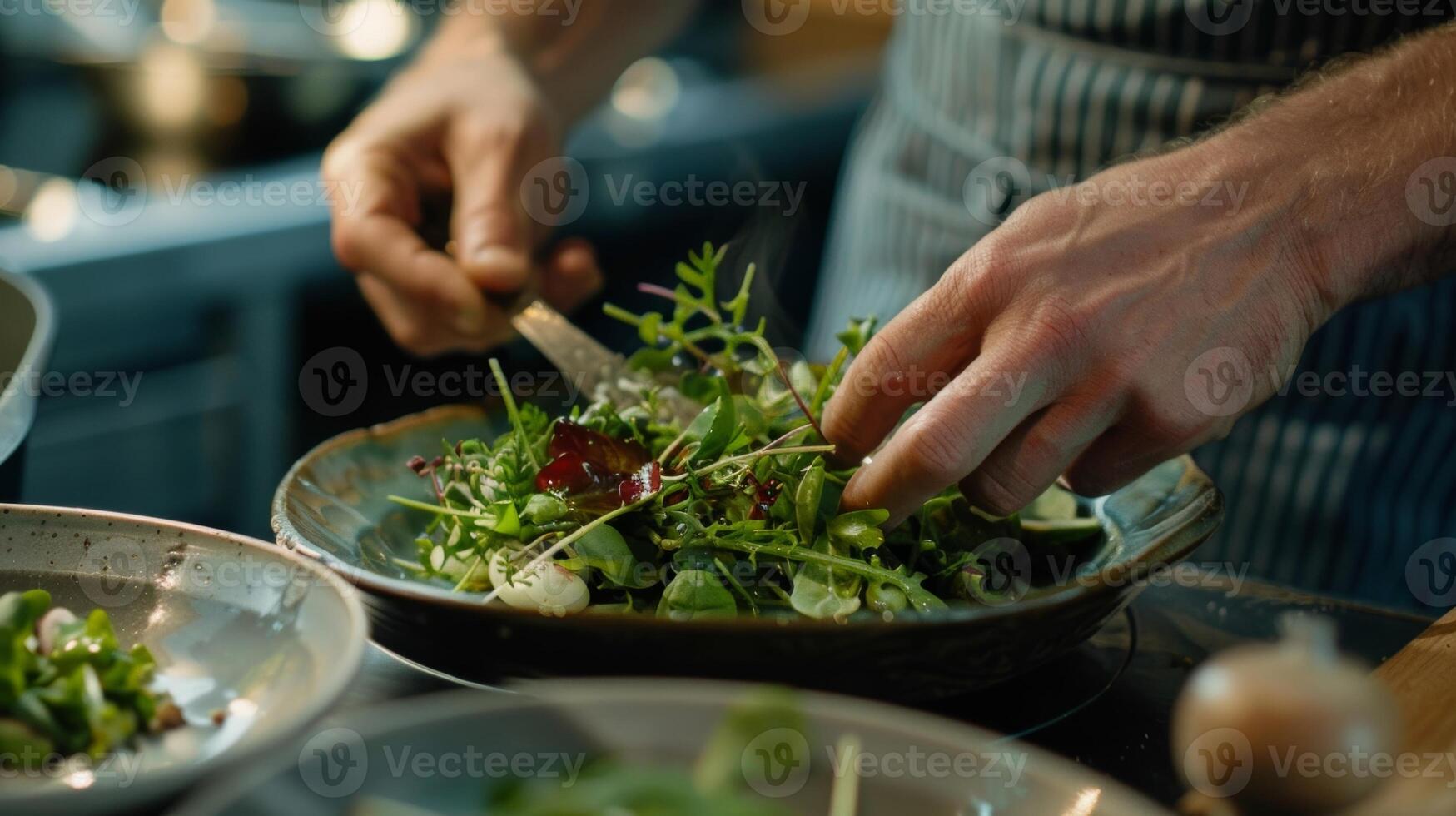 The demonstrator showcases how simple and straightforward cooking with local ingredients can be encouraging the audience to try recreating the dish at home photo