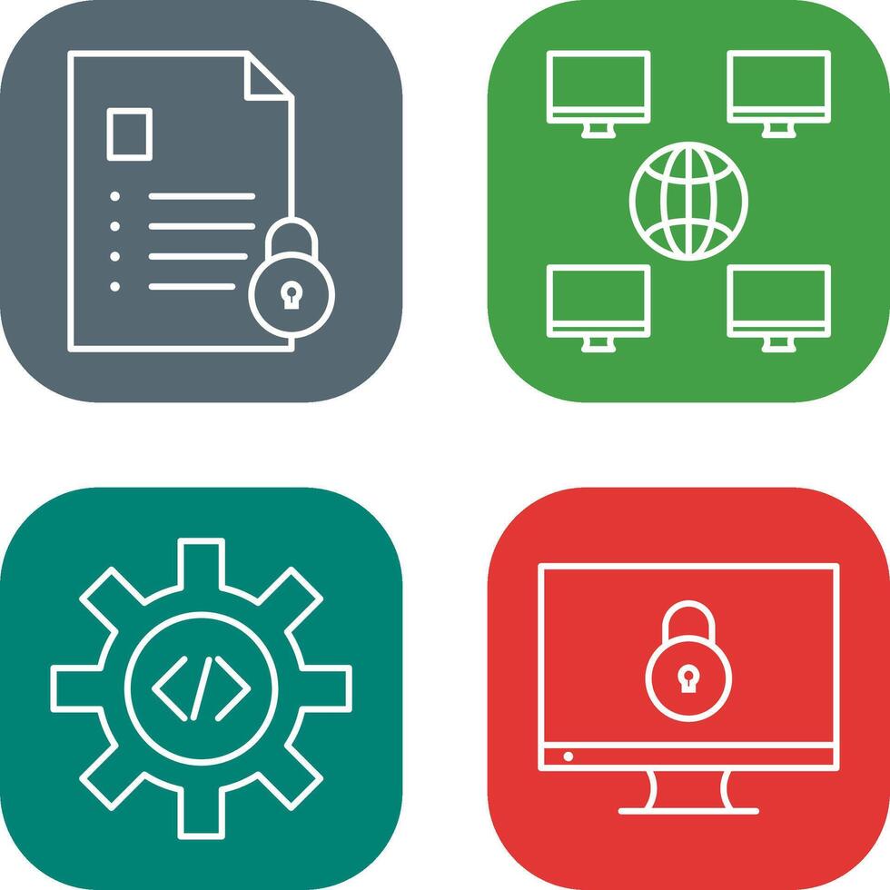 confidentiality and company network Icon vector