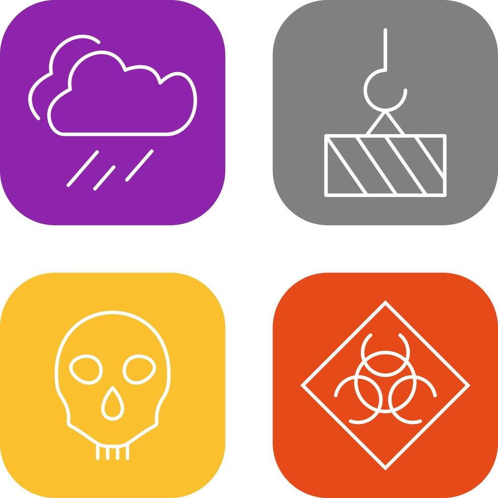 rain and heavy machinery Icon vector