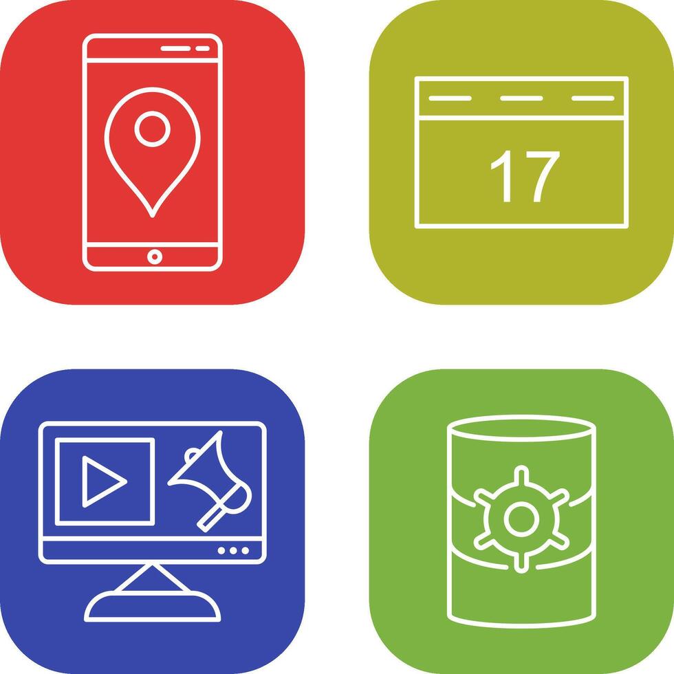 Gps Service and Event Management Icon vector