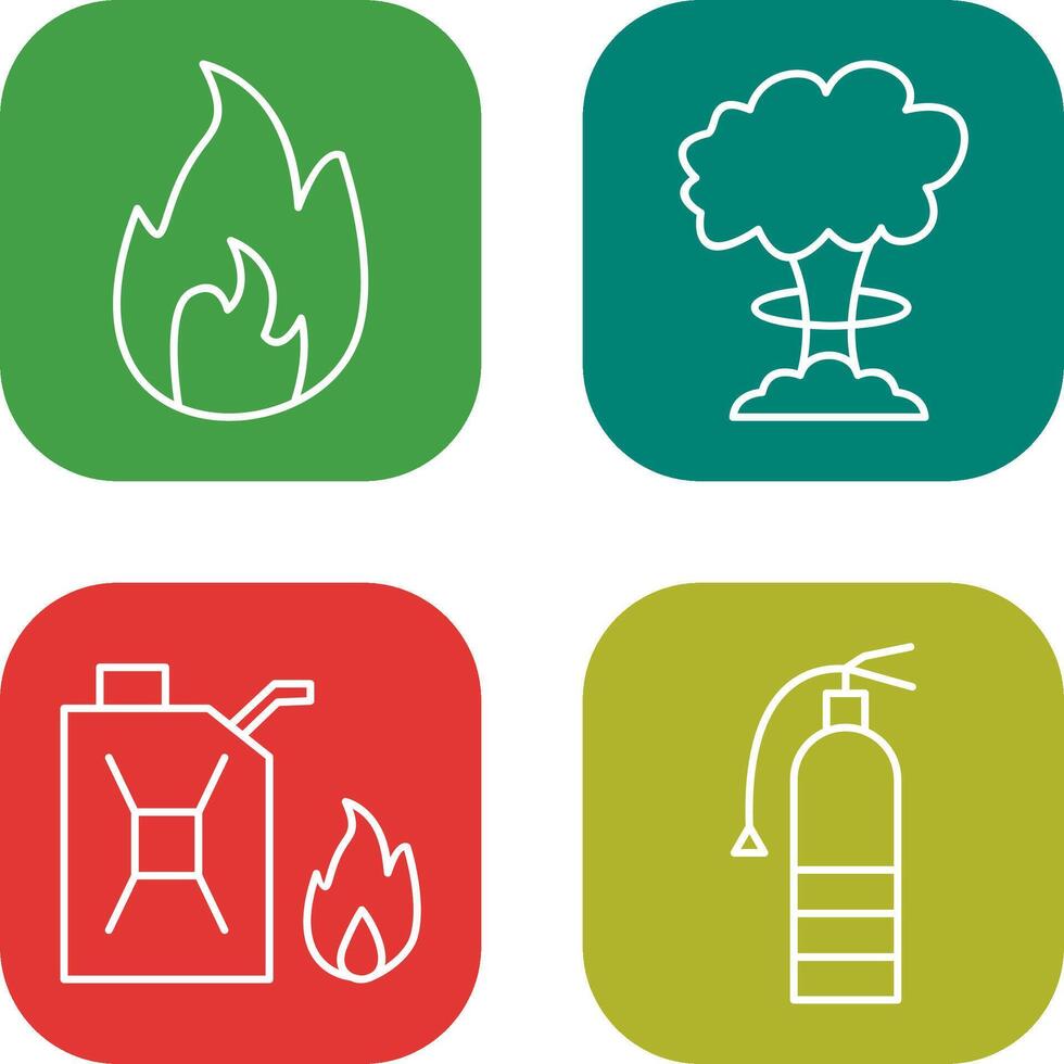 flame and bomb blast Icon vector