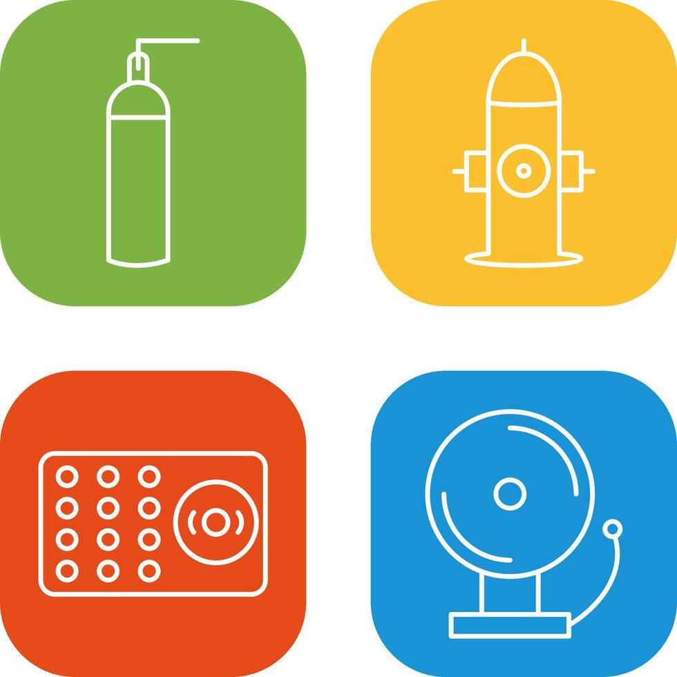 hydrant and oxygen tank Icon vector