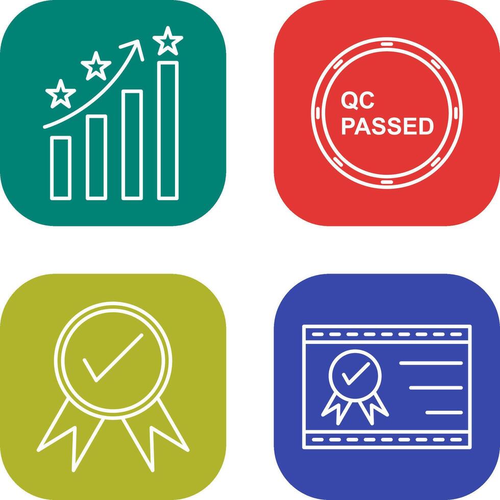Reputation Management and QC Passed Icon vector