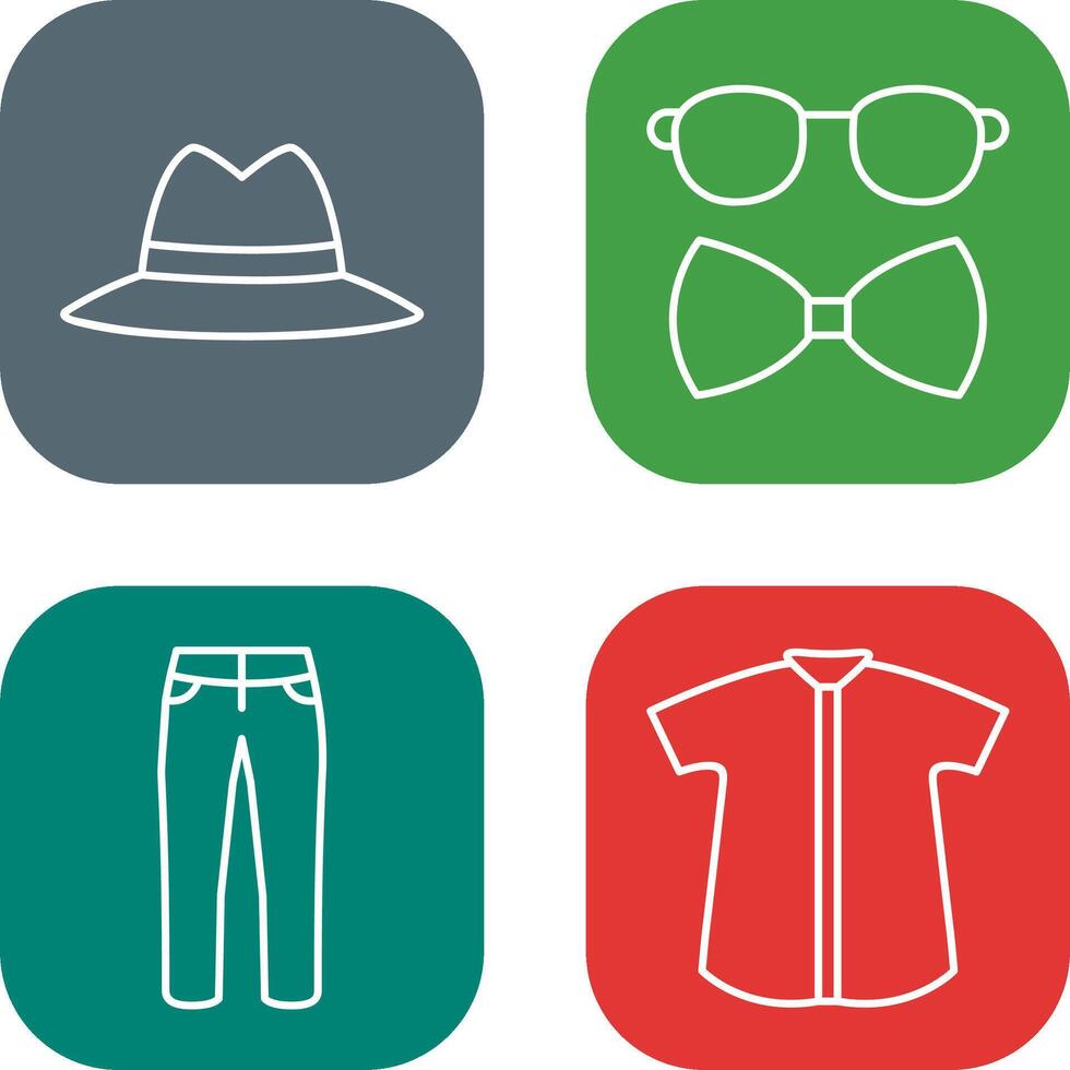 sombrero y hipster estilo icono vector