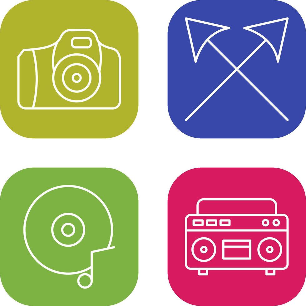 Camera and Arrows Icon vector