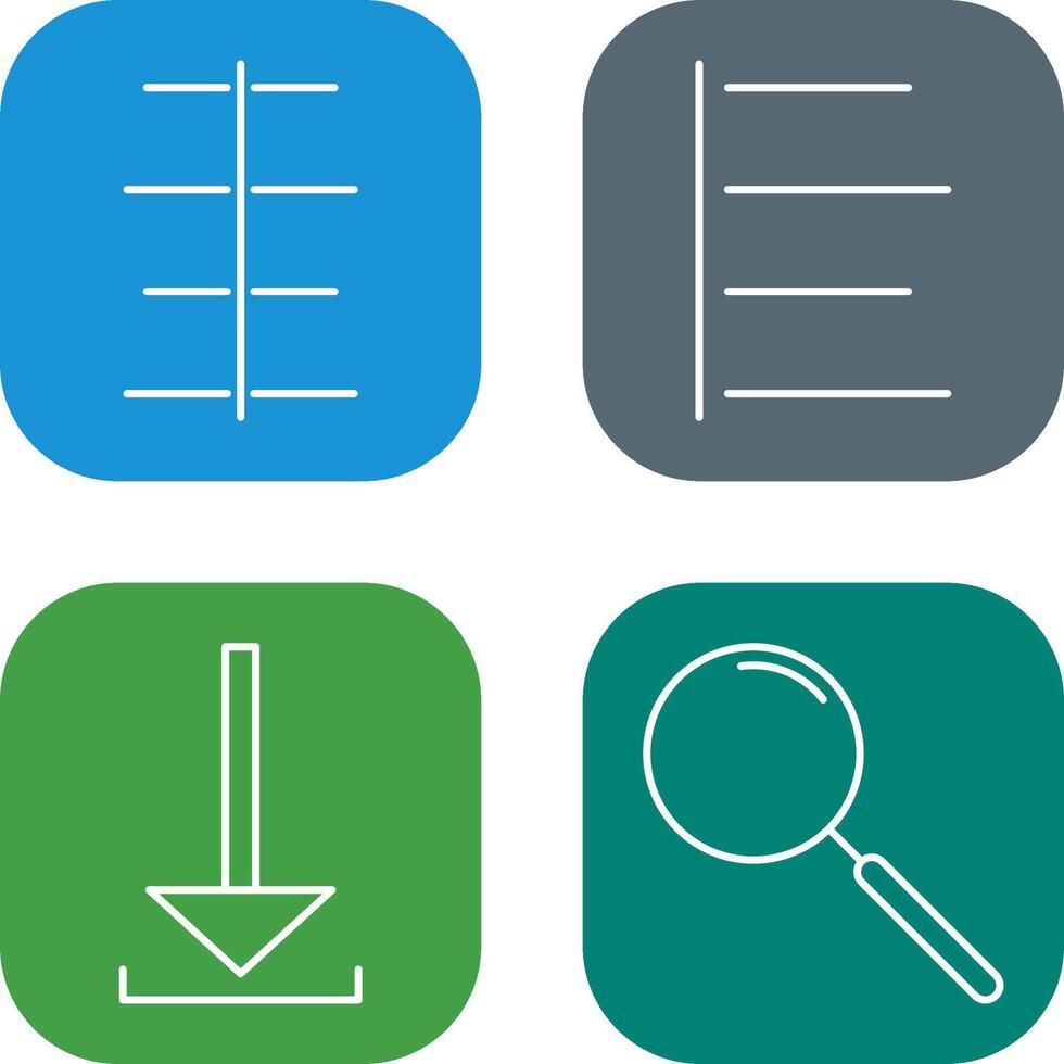 center align and left align Icon vector