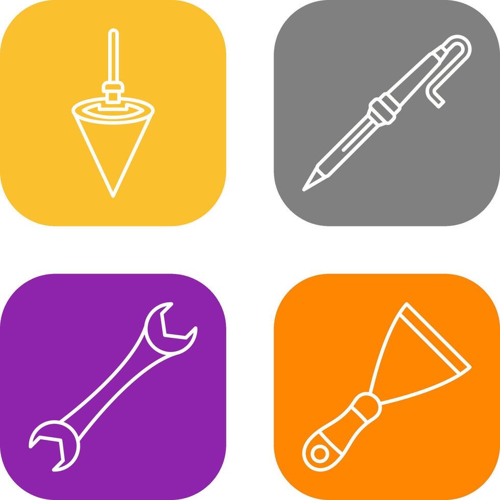 Plumb Bob and Soldering Icon vector