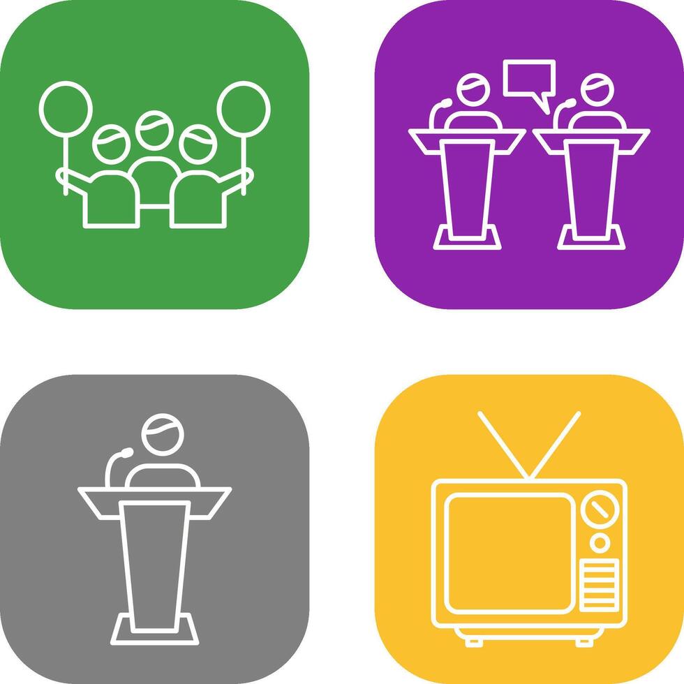 Protest and Debate Icon vector